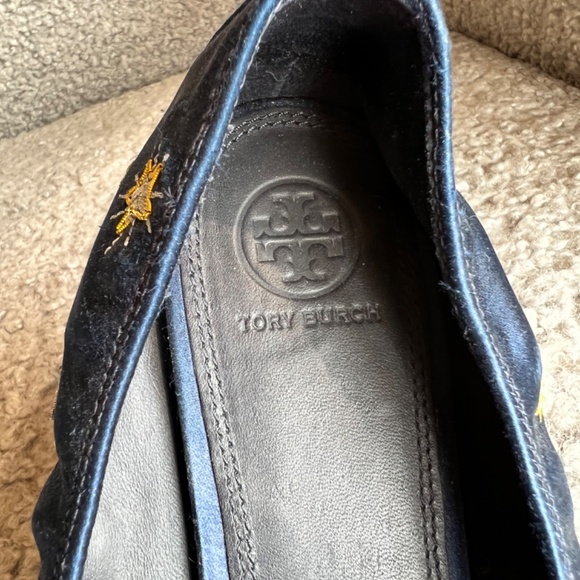Tory Burch Olympia Embroidered Loafer in Navy SZ 10 - Picture 5 of 7